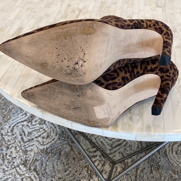 Good American 110mm Icon Faux Suede Leopard Stiletto Ankle Boots Size 8.5 - Picture 11 of 14